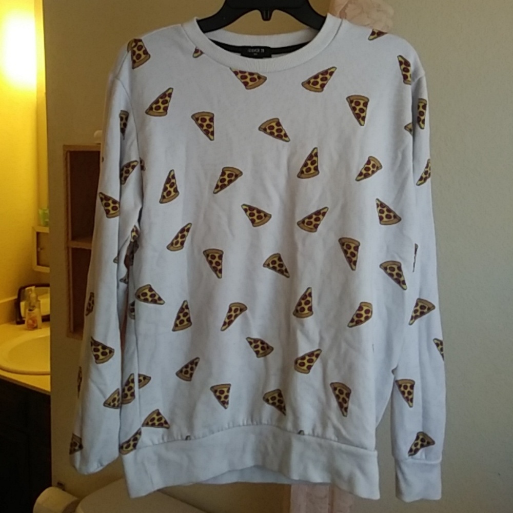 Pizza print pullover